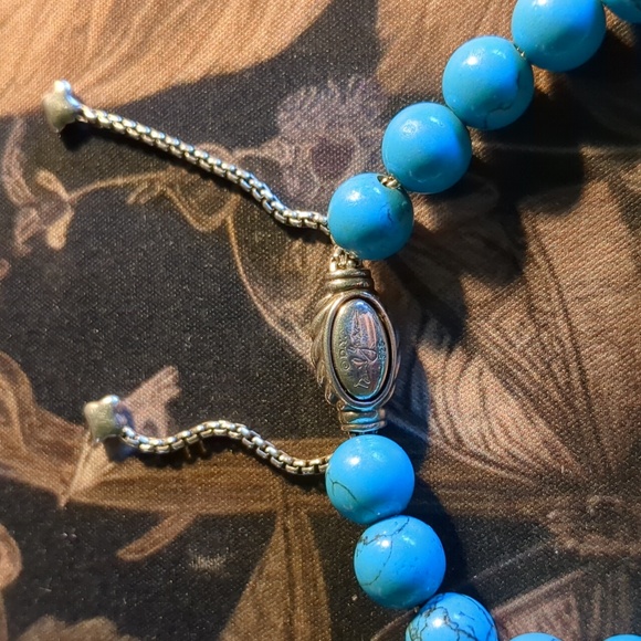 David Yurman turquoise adjustable bracelet - Picture 2 of 5